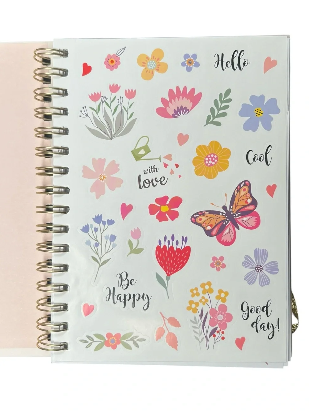 Today I Am Grateful Spiral Journal with Flower Top Pen